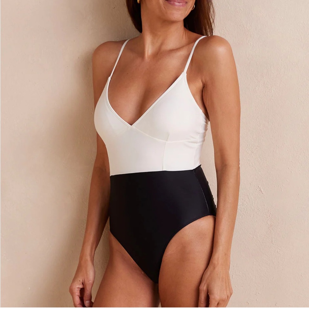 Summersalt Women's One Piece Swimsuit in Black and White